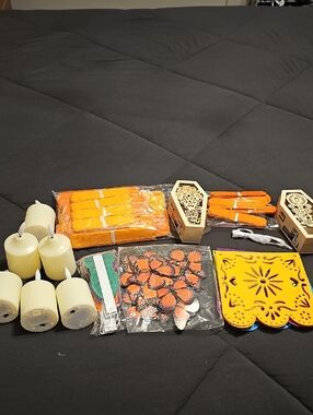Craft & Decor Bundle 🦋 LED Candles, Butterfly Decor, Papel Picado, Wood Boxes
